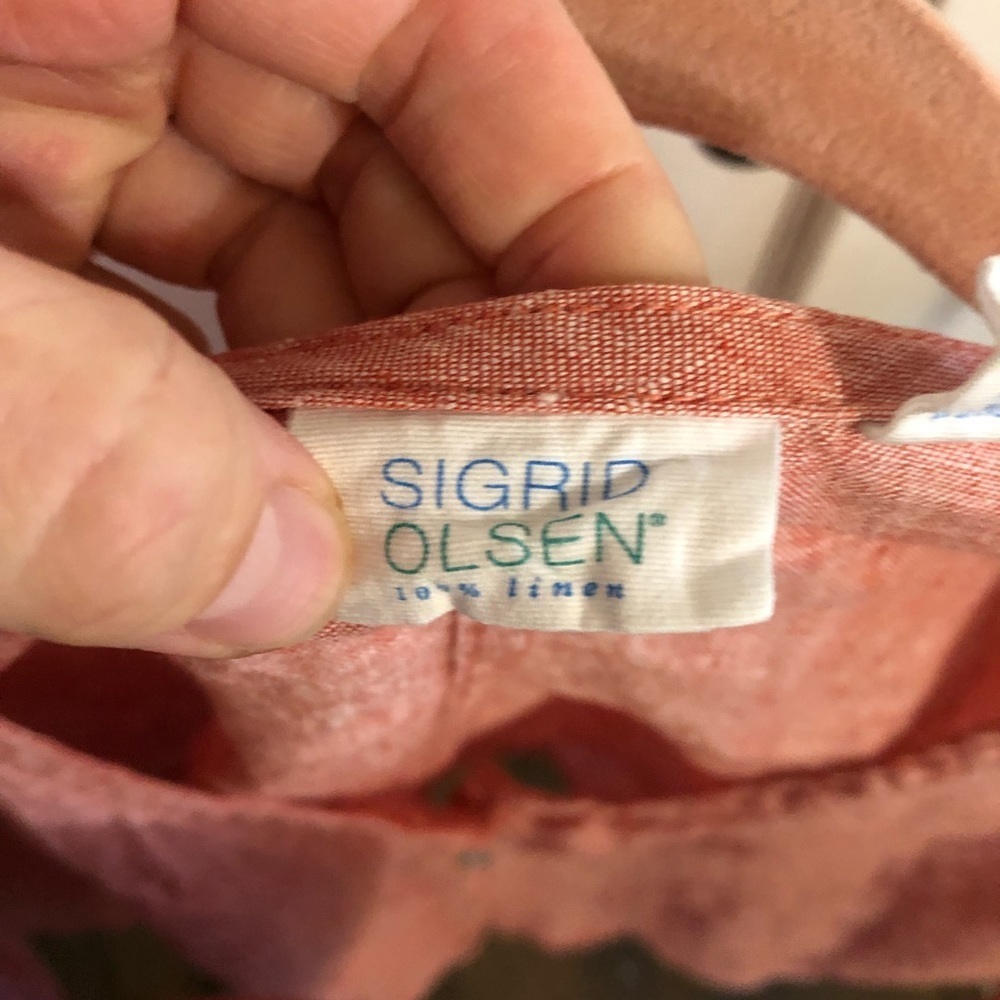 Sigrid Olsen Linen Button Down Blouse - image 4